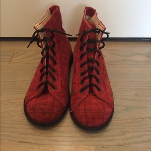 Cockney handmade red shoes